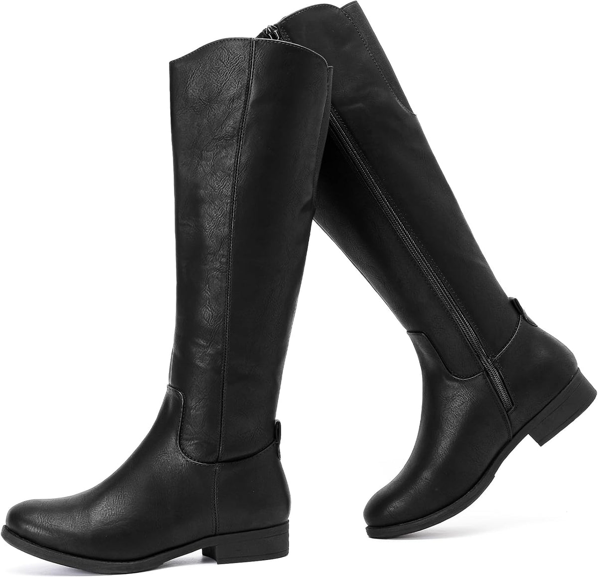 Women's Faux Leather Knee High Riding Boots — view 1 of 9