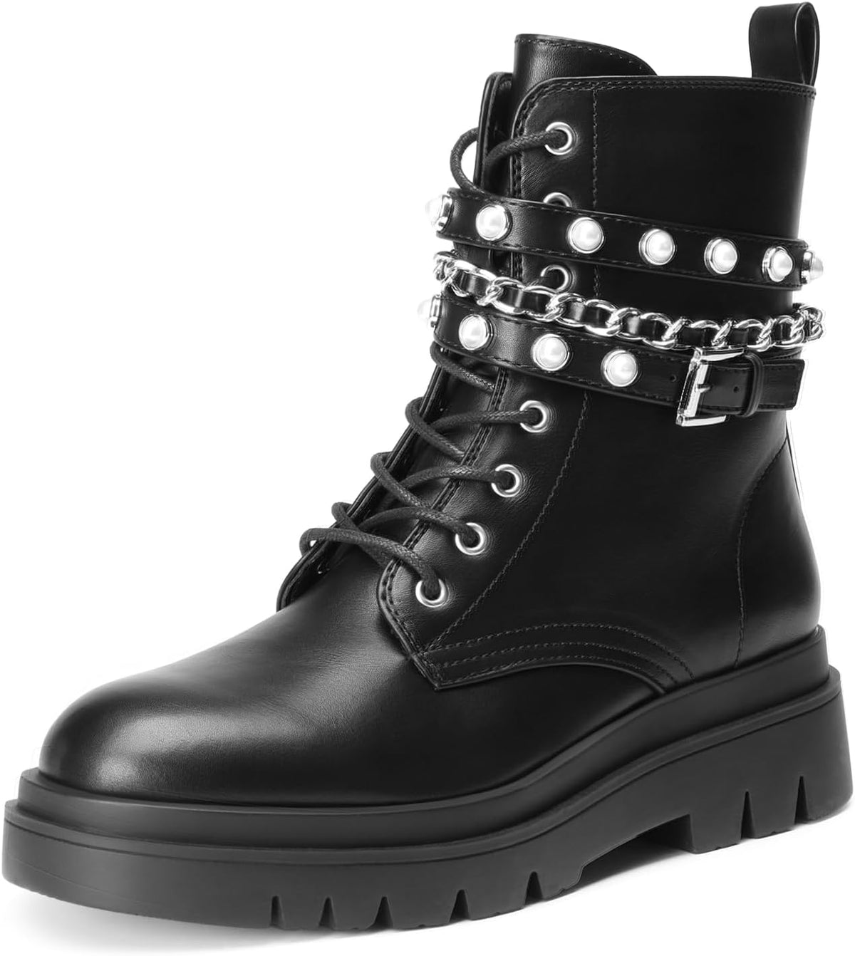Women's Lace Up Combat Ankle Booties — view 1 of 2