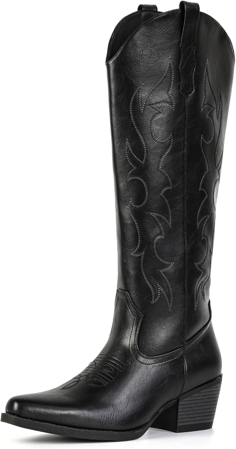 Women's Embroidered Knee High Cowgirl Boots — view 6 of 7