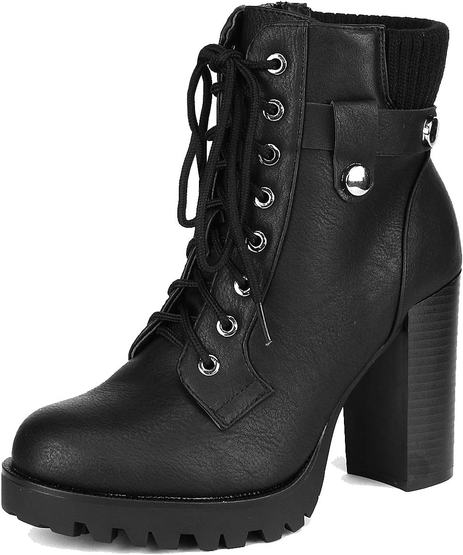 Women's Lace Up Combat Ankle Booties — view 1 of 4