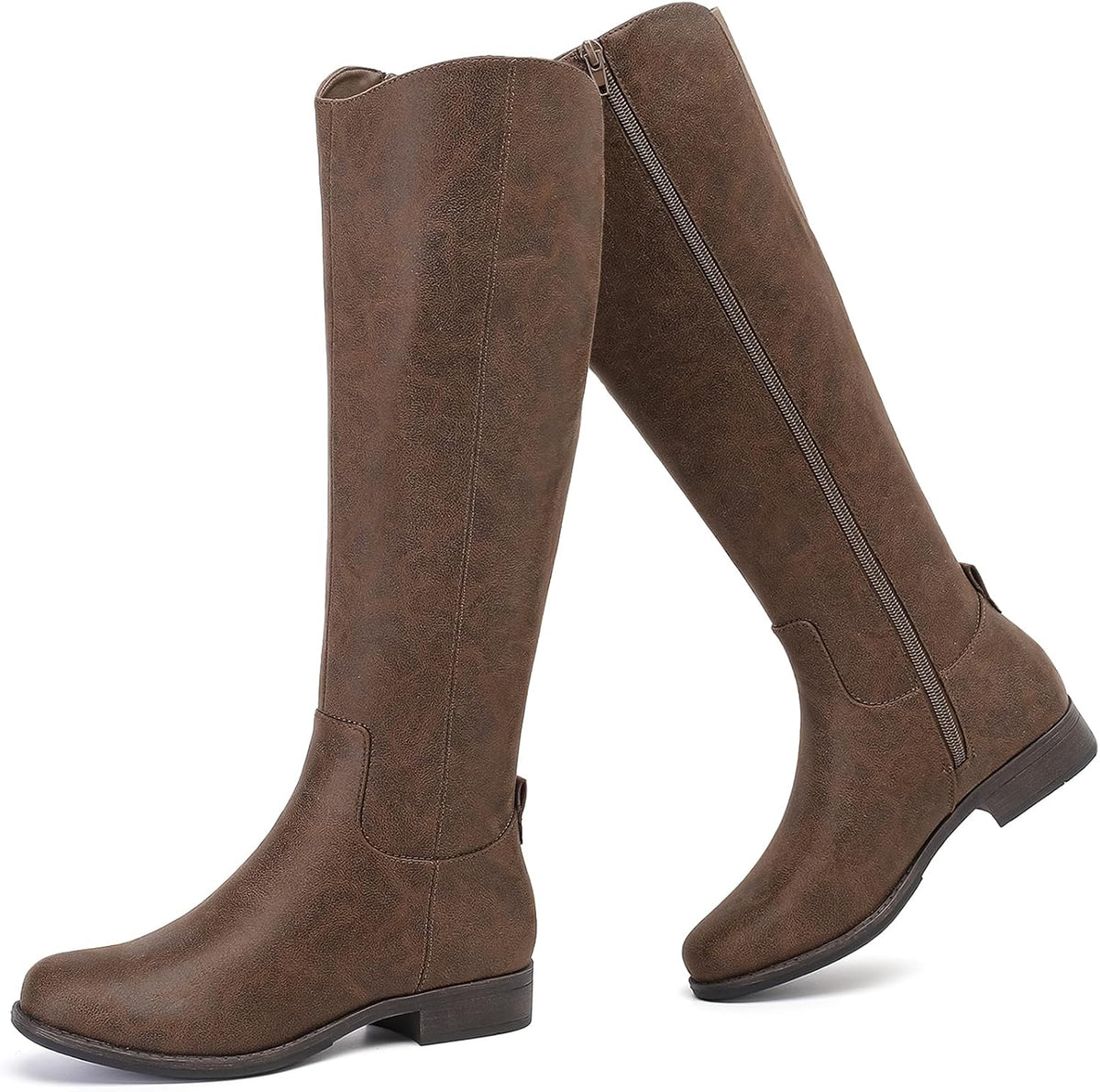 Women's Faux Leather Knee High Riding Boots — view 6 of 9