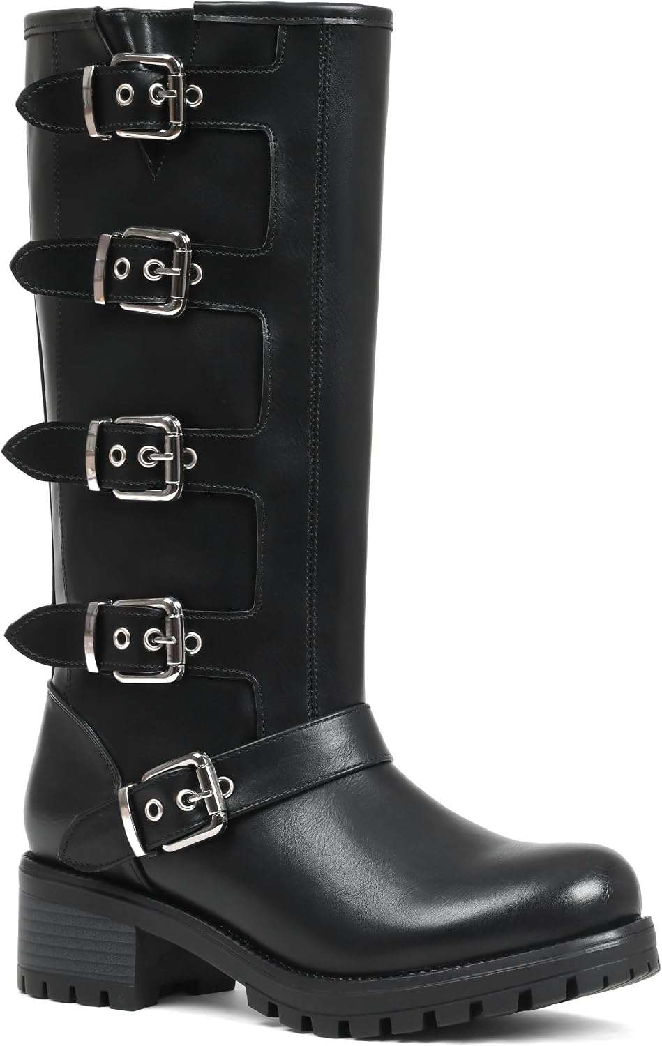 Women's Buckle Moto Knee High Boots — view 14 of 14