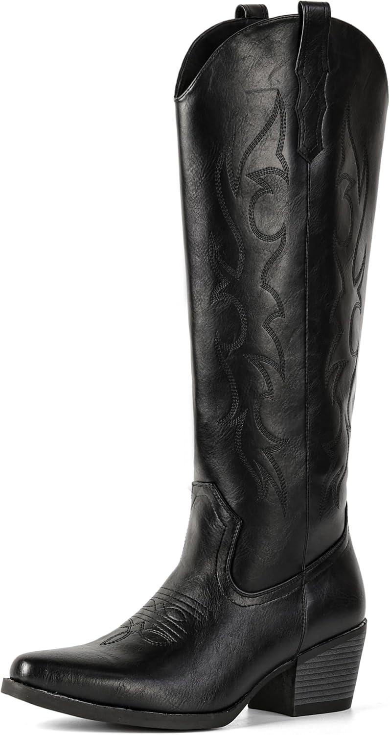 Women's Embroidered Knee High Cowgirl Boots — view 1 of 7