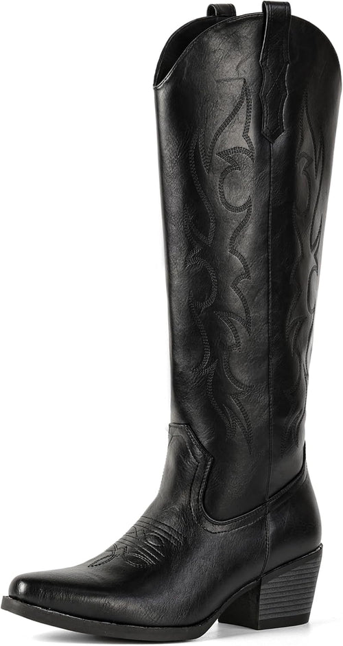 Women's Embroidered Knee High Cowgirl Boots — view 1 of 7
