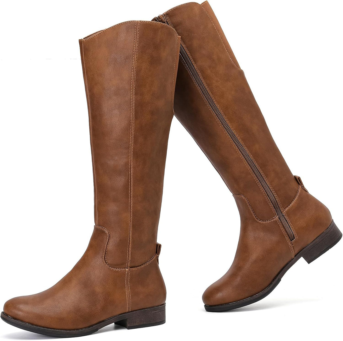 Women's Faux Leather Knee High Riding Boots — view 2 of 9