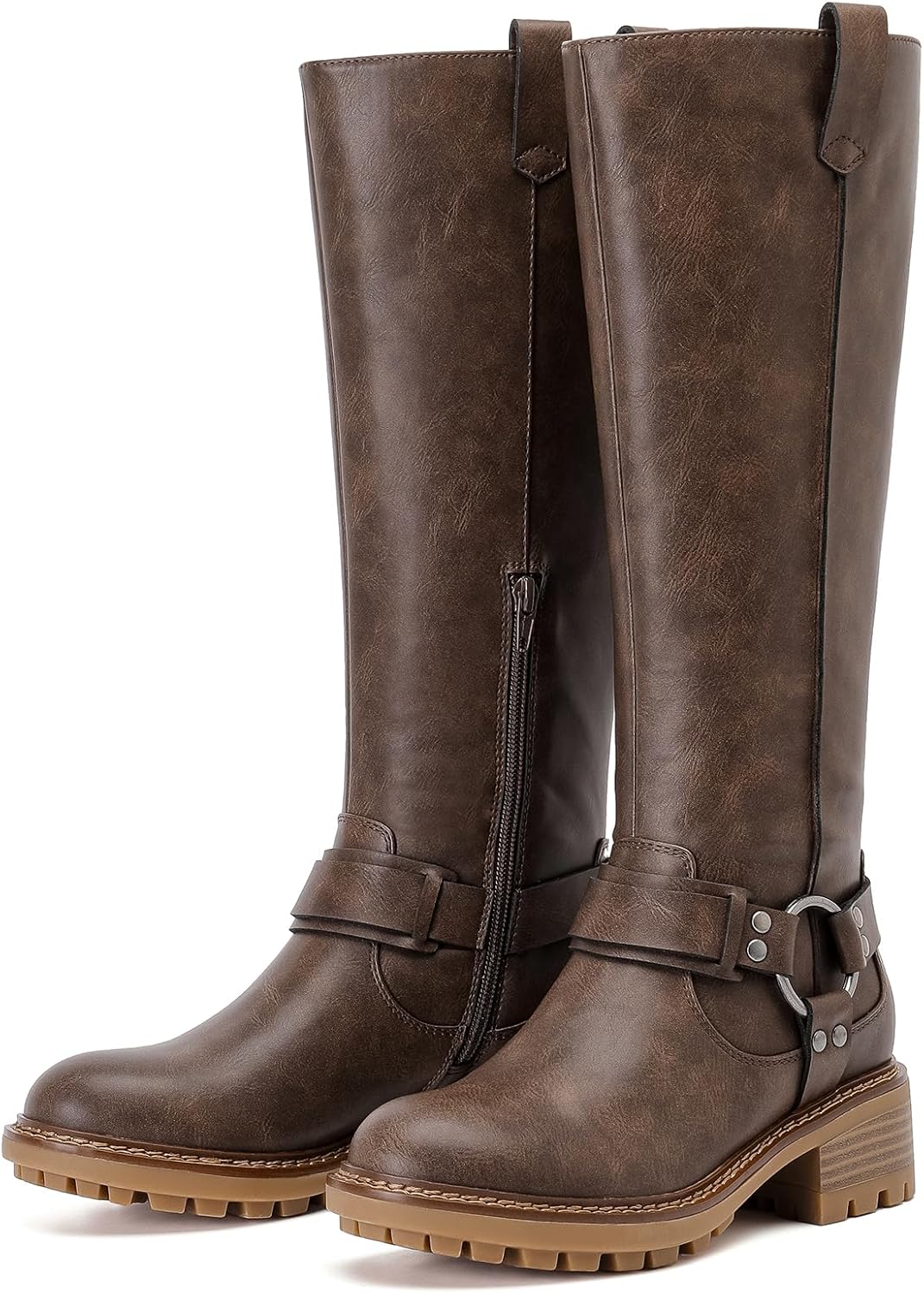 Women's Faux Leather Knee High Riding Boots — view 9 of 9