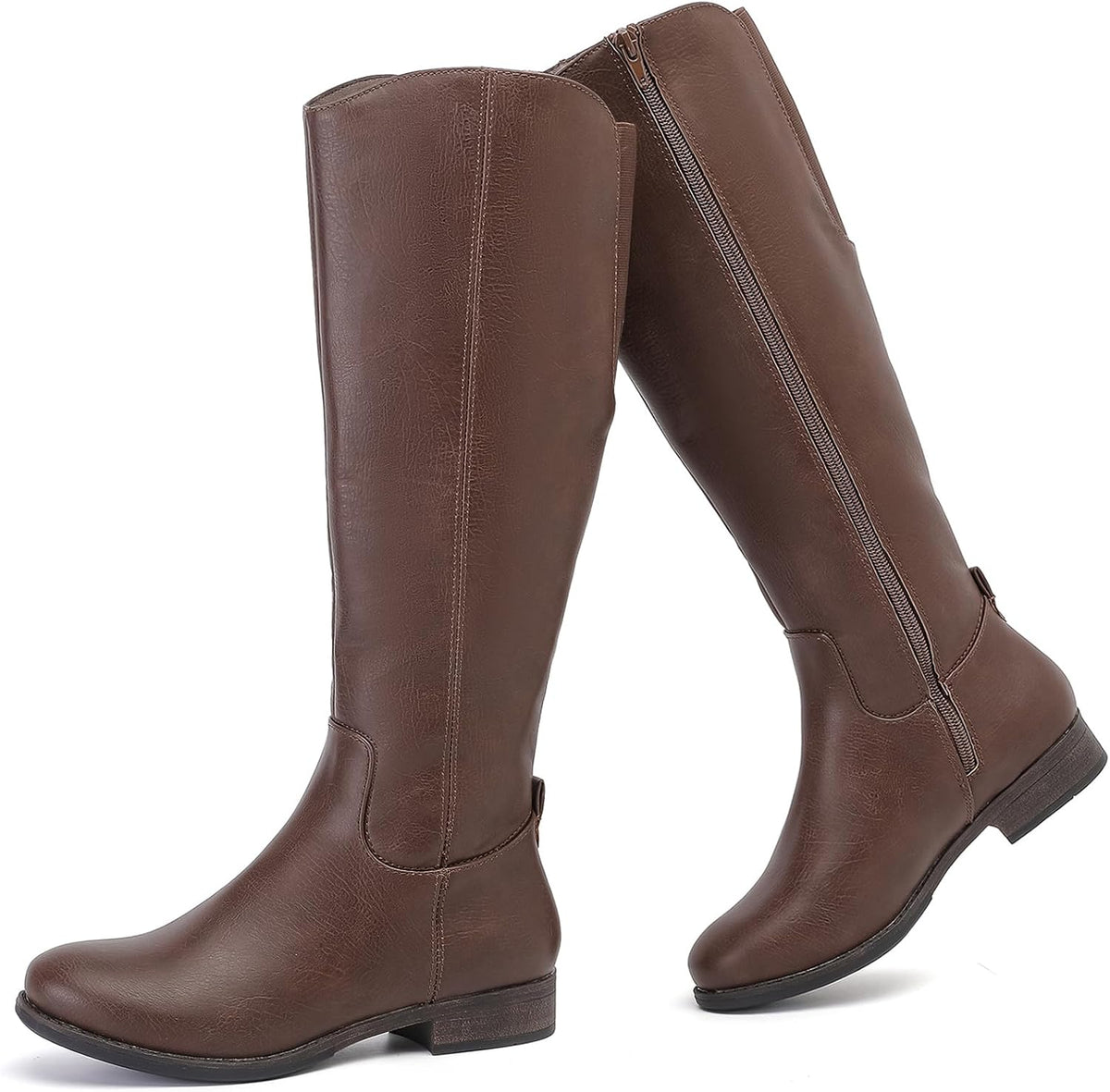 Women's Faux Leather Knee High Riding Boots — view 4 of 9