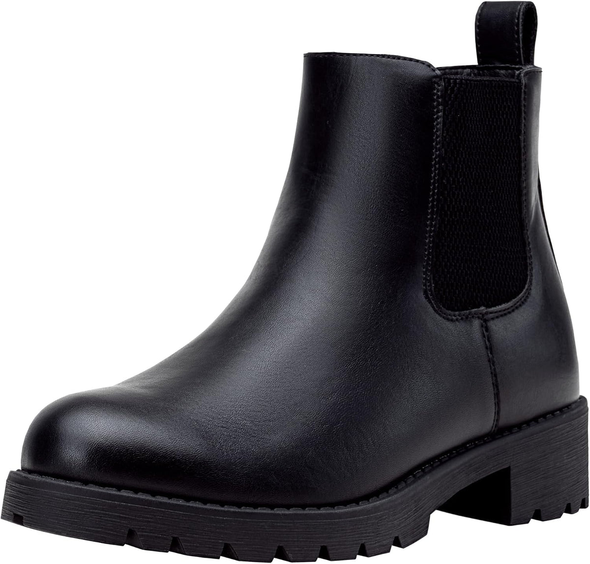 Women's Chelsea Ankle Boots - Elastic Side Panels, Round Toe and Flat Low Heel for Daily Casual Wear - 6