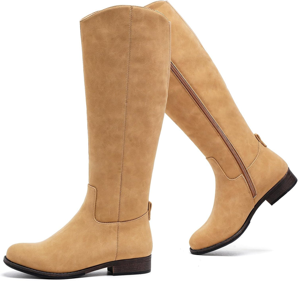 Women's Faux Leather Knee High Riding Boots — view 3 of 9