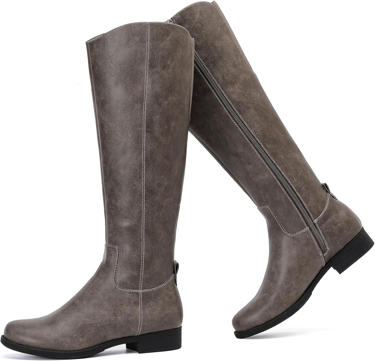 Women's Faux Leather Knee High Riding Boots — view 5 of 9